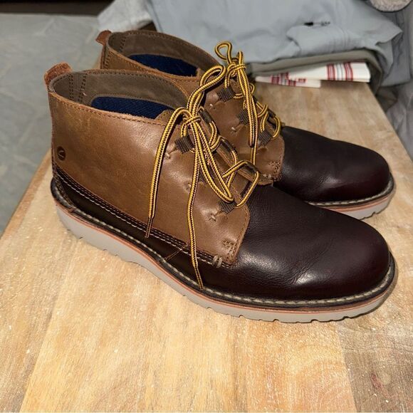 Men’s Clark’s Collection Eastern-mid leather lace up vintage style boots sz 9.5 - Picture 12 of 15